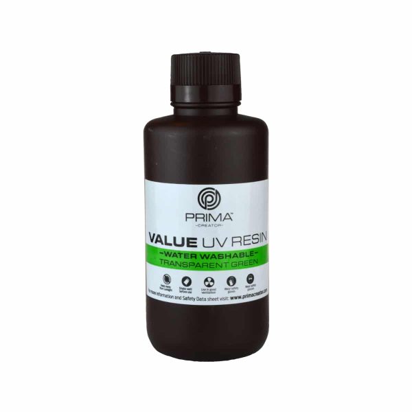 PrimaCreator Value Water Washable UV Resin - 500 ml - Transparent Green